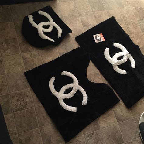 chanel bathroom rugs|room rug coco chanel.